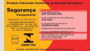 Selo do Inmetro para extintores de incêndio. Foto: Divulgação / Inmetro