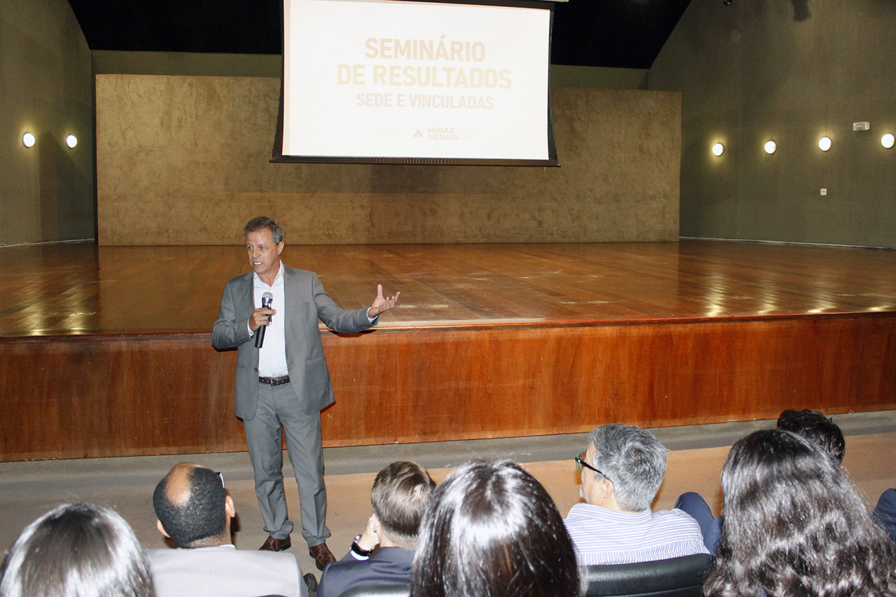 Diretor-geral do Ipem-MG, Roberto Geraldo, fala dos resultados alcançados pelo Instituto, neste ano de 2019.  Foto: Fernanda Toussaint /Ipem-MG