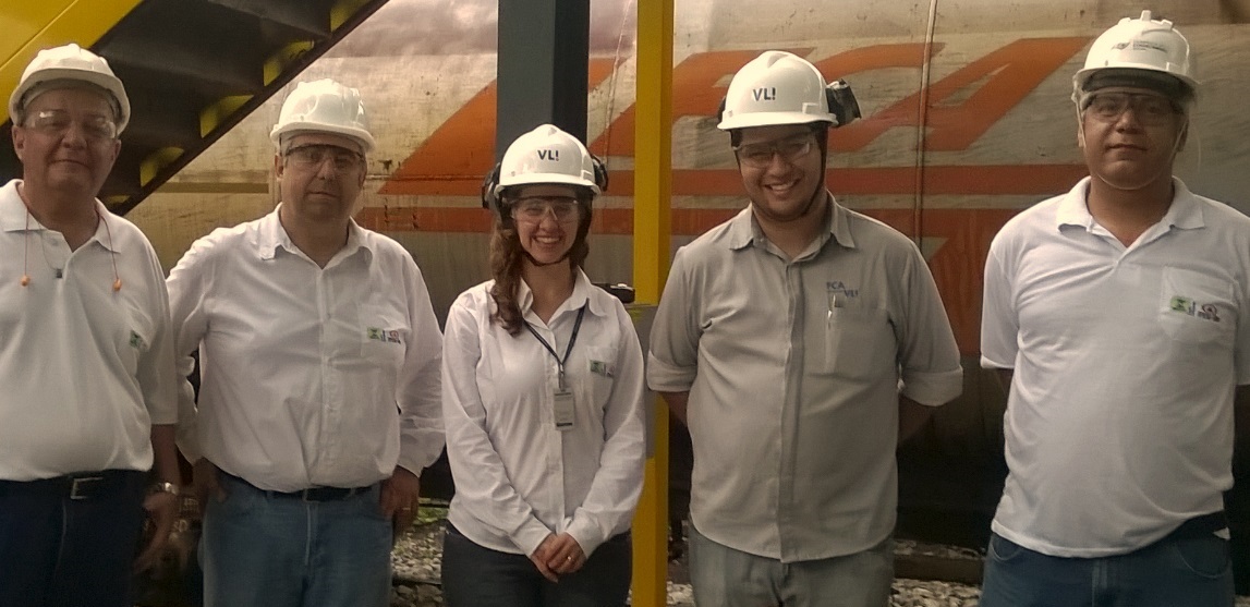 Diretor e gerentes do Ipem-MG conhecem nova construção do posto de verificação de vagão tanque em Divinópolis. Foto: Divulgação / Ipem-MG 