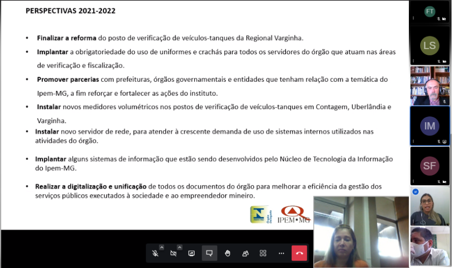 Reunião do conselho foi realizada em plataforma online. Foto: Divulgação / Ipem-MG