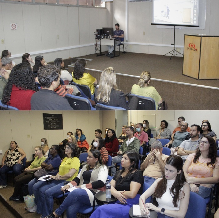Colaboradores da sede durante apresentação do Programa e Plano de Integridade. Foto: Divulgação / Ipem-MG