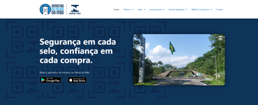 Página do site: Inmetro na palma da mão